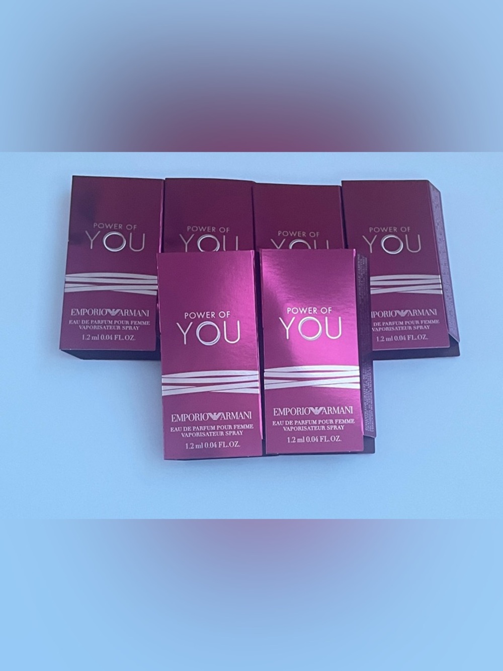 Emporio Armani Power of  You Sample 1.2ml EDP Spray Travel Size Lot of 6 NEW